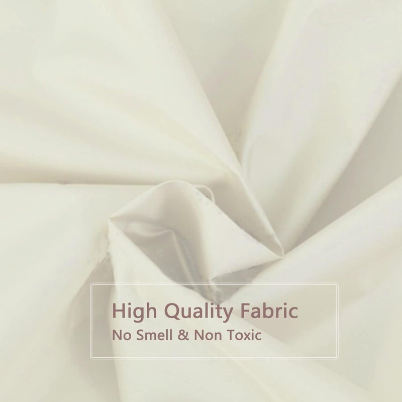 LLSCL Beige Yellow Fabric Shower Curtain Liner with Magnets, Waterproof Hotel Quality, 72 x 72 Machine Washable - Image 5